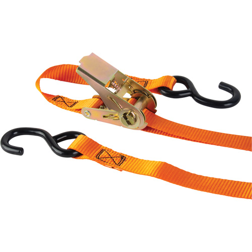 Ratchet Strap, S-Hook, 12' W x 1" L, 2200 lbs. (998 kg) Working Load Limit Moffatt Supply & Specialties