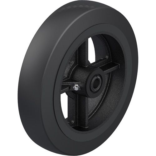 Black Rubber on Cast Iron Core Wheel Moffatt Supply & Specialties
