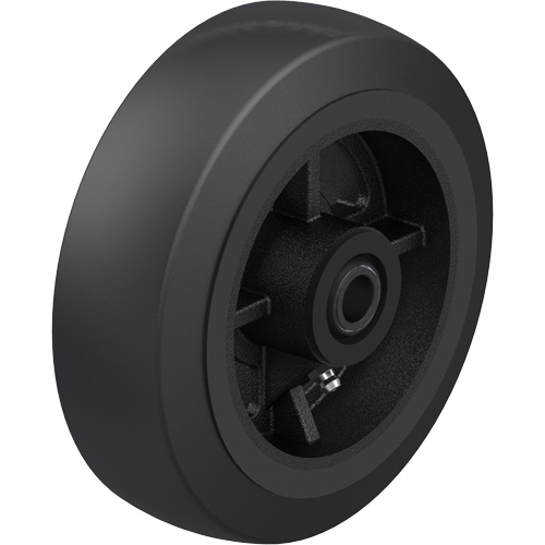 Black Rubber on Cast Iron Core Wheel Moffatt Supply & Specialties