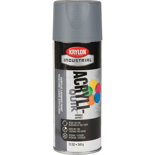 Industrial Acryli-Quik Lacquer, Grey, Very Flat, 12 oz., Aerosol Can Moffatt Supply & Specialties