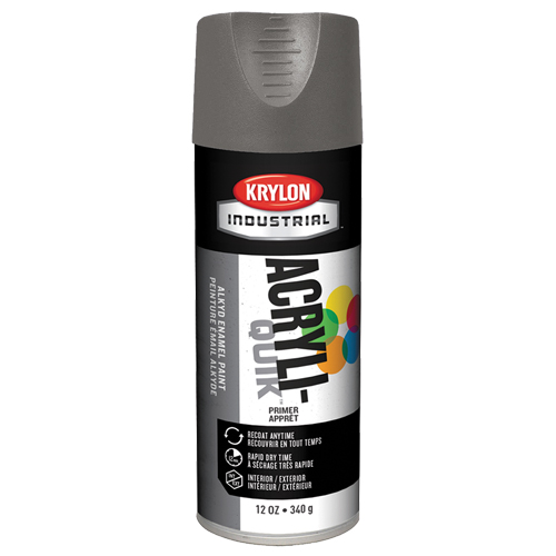 Laque industrielle Acryli-Quik, Gris, Tr&egrave;s mat, 12 oz, Canette a&eacute;rosol Moffatt Supply & Specialties