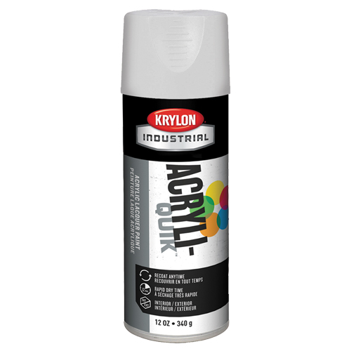 Laque industrielle Acryli-Quik, Blanc, Brillant, 12 oz, Canette a&eacute;rosol Moffatt Supply & Specialties