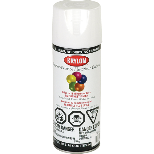 Industrial Acryli-Quik Lacquer, White, Semi-Gloss, 12 oz., Aerosol Can Moffatt Supply & Specialties