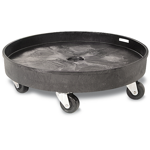 Waste Container Dolly, Polyethylene, Black Moffatt Supply & Specialties