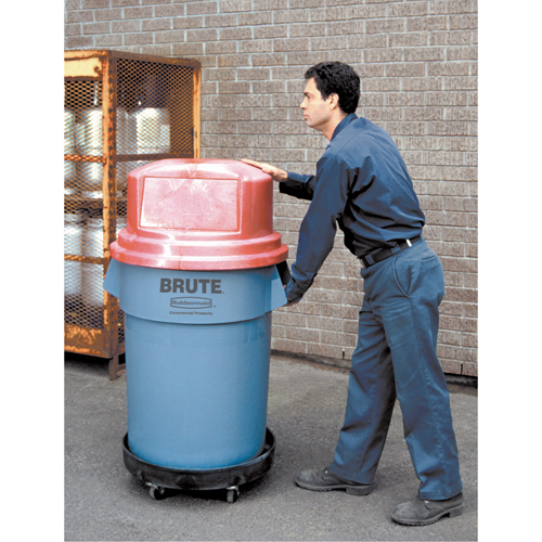 Waste Container Dolly, Polyethylene, Black Moffatt Supply & Specialties