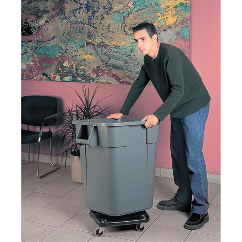 Square BRUTE&reg; Dollies, Polyethylene, Black Moffatt Supply & Specialties