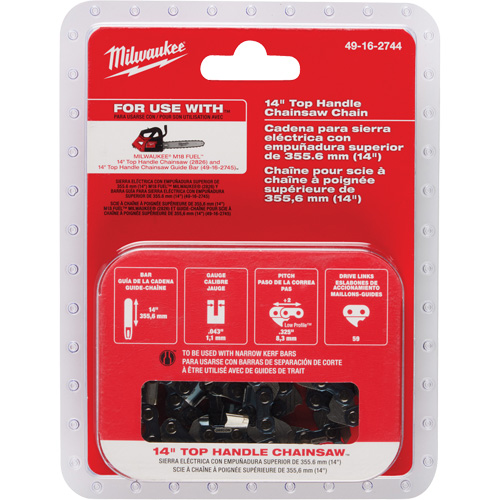 Chaîne 14" pour scie &agrave; chaîne &agrave; poign&eacute;e sur le dessus Moffatt Supply & Specialties