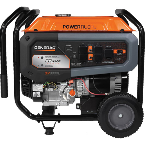 G&eacute;n&eacute;ratrice portable avec technologie COsense, 10000 W de surtension, 8000 W nominale, 120 V/240 V, R&eacute;servoir de 7,9 gal. Moffatt Supply & Specialties