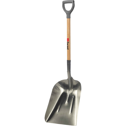 Grain Scoop #8, Wood, Aluminum Blade, D-Grip Handle Moffatt Supply & Specialties