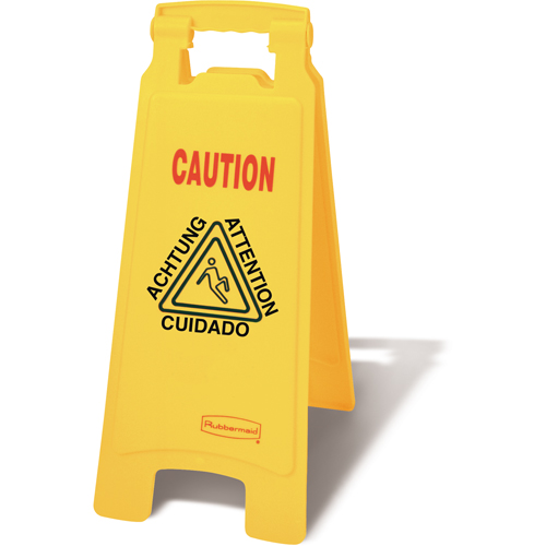 Wet Floor Safety Signs, Quadrilingual with Pictogram Moffatt Supply & Specialties