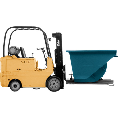 Conteneur autobasculeur, Acier, 3/4 vg³, Bleu Moffatt Supply & Specialties