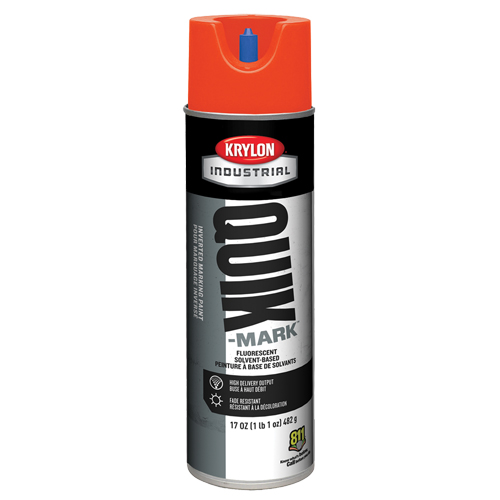 Industrial Quik-Mark Solvent-Based Inverted Marking Paint, 17 oz., Aerosol Can Moffatt Supply & Specialties