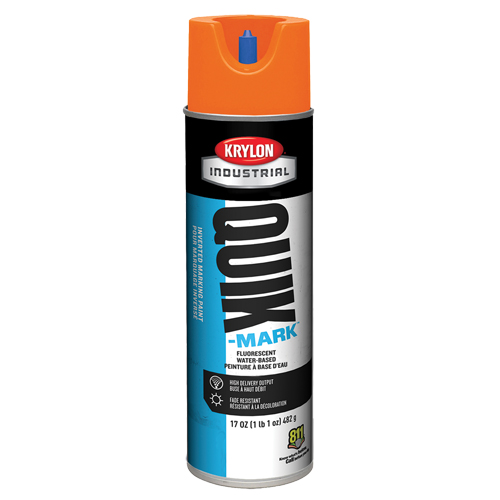 Industrial Quik-Mark Water-Based Inverted Marking Paint, 17 oz., Aerosol Can Moffatt Supply & Specialties