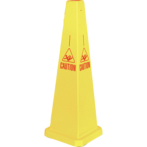 "Caution" Lamba Traffic Cones, English with Pictogram Moffatt Supply & Specialties