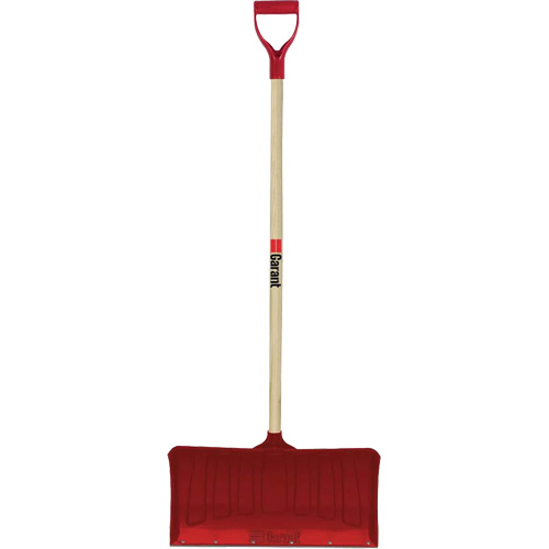 Red Snow Pusher, Polypropylene Blade, D-Grip Handle, 20-3/4" W Moffatt Supply & Specialties