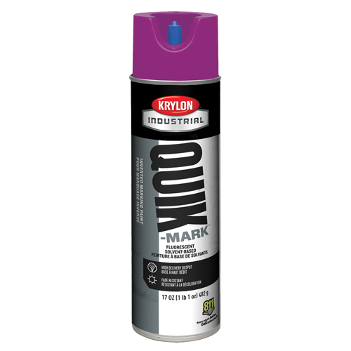 Industrial Quik-Mark Solvent-Based Inverted Marking Paint, 17 oz., Aerosol Can Moffatt Supply & Specialties