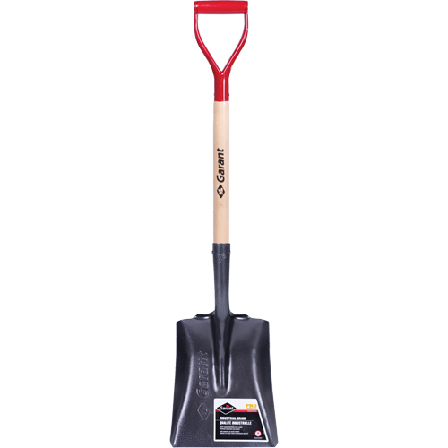Pro Square Point Shovel, Wood, Tempered Steel Blade, D-Grip Handle, 27-3/4" Long Moffatt Supply & Specialties