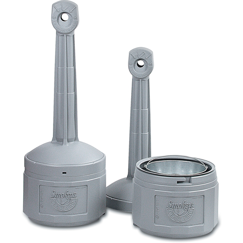Cendriers Smoker's Cease-Fire, Sur pied, Plastique, Capacit&eacute; 4 gal. US, Hauteur 38-1/2" Moffatt Supply & Specialties