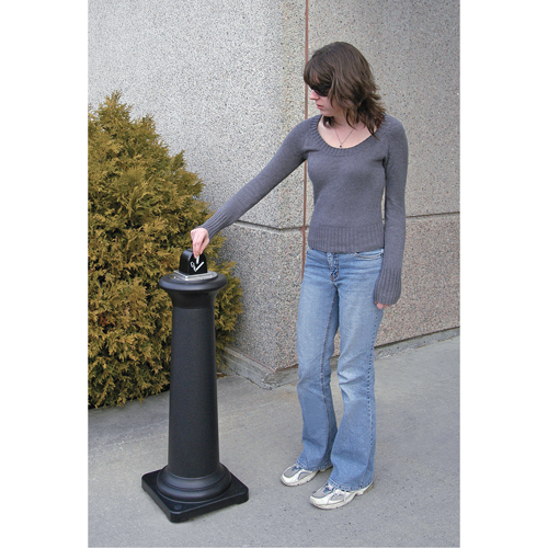 Groundskeeper Tuscan Cigarette Waste Collector, Free-Standing, Metal, 1 US gal. Capacity, 38-1/2" Height Moffatt Supply & Specialties