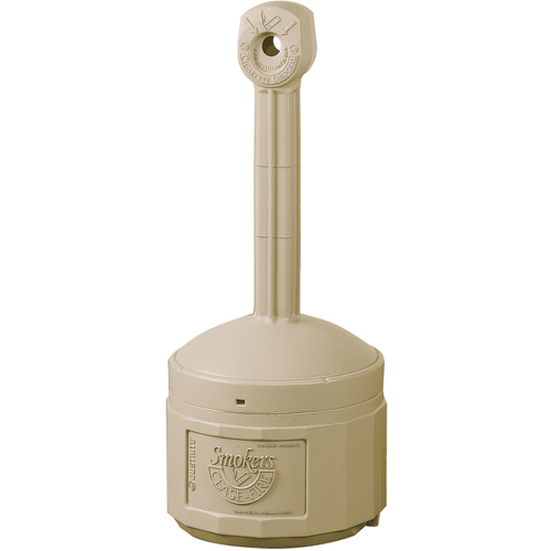 Smokers Cease-Fire&reg; Cigarette Butt Receptacle, Free-Standing, Plastic, 1 US gal. Capacity, 30" Height Moffatt Supply & Specialties
