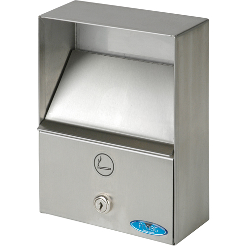 Smoking Receptacles, Wall-Mount, Stainless Steel, 1 Litres Capacity, 9" Height Moffatt Supply & Specialties