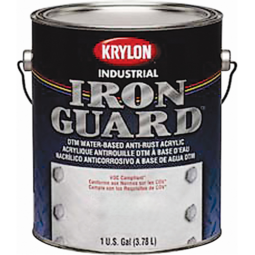 Industrial Iron Guard&reg; Water-Based Enamel, Can, Grey Moffatt Supply & Specialties