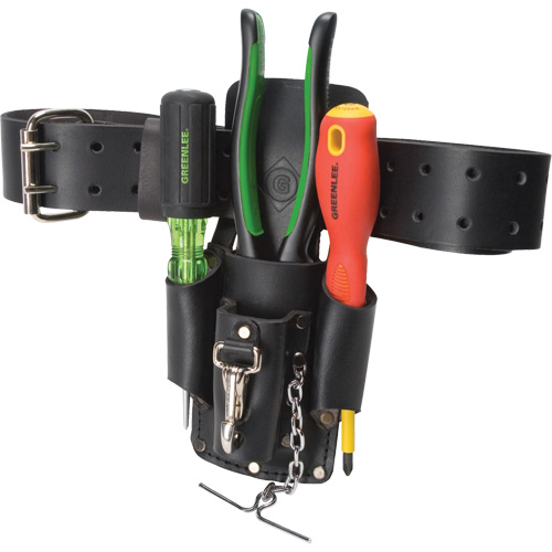 Poche pour ceinture porte-outils, Porte-outil multiple, Cuir, 4 Poches Moffatt Supply & Specialties