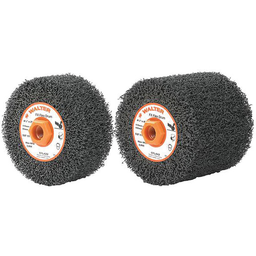 FX Flex Drum, 4-1/4" Dia. x 2" W, 5/8"-11 Arbor, Flex Coarse Grit Moffatt Supply & Specialties