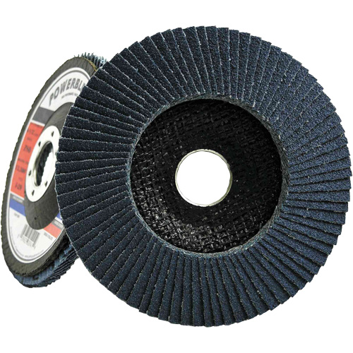 Disque &agrave; lamelles PowerBlend, 4-1/2" x 7/8", Type 29, Grain Z40, Alumine de zirconium Moffatt Supply & Specialties