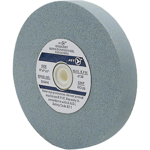 GC610M Bench Grinding Wheel, 6" x 1", 1" Arbor, Silicon Carbide Moffatt Supply & Specialties