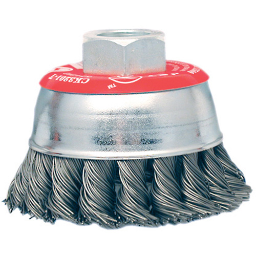High-Performance Knot Twisted Cup Brush, 3" Dia. x 10mm x 1.25" Arbor Moffatt Supply & Specialties
