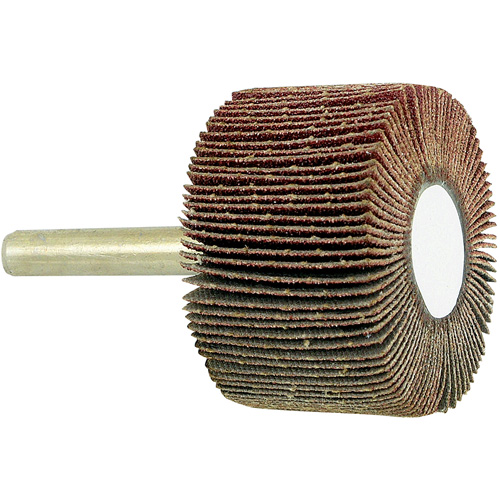 Shaft Mounted Flapwheel, 80 Grit, 1-1/2" x 1" x 1/4" Moffatt Supply & Specialties