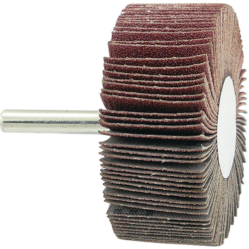 Mounted Flapwheel, 80 Grit, 2-1/2" x 1" x 1/4" Moffatt Supply & Specialties