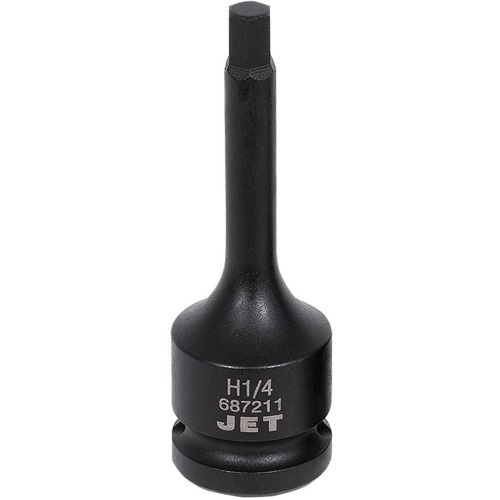 Impact Bit Socket, Hex, 1/4" x 3" L, 1/2" Drive Moffatt Supply & Specialties