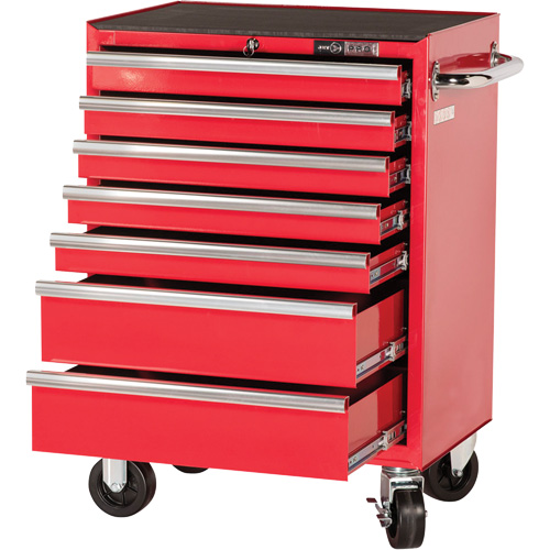 PRC2707 Pro Series Roller Cabinet, 7 Drawers, 27" W x 16" D x Red Moffatt Supply & Specialties