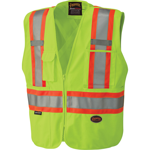 6936 Veste de s&eacute;curit&eacute; d&eacute;tachable en 5 points, Jaune lime haute visibilit&eacute;, 2T-Grand, Polyester Moffatt Supply & Specialties