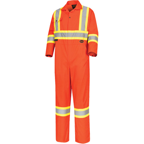 5514 High-Visibility Safety Coveralls, 36, High Visibility Orange Moffatt Supply & Specialties