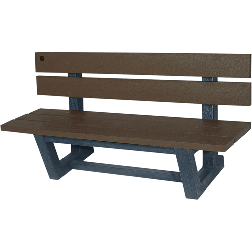 Bancs de parc d'ext&eacute;rieur, Plastique recycl&eacute;, 60" lo x 22-13/16" la x 29-13/16" h, Ombre Moffatt Supply & Specialties