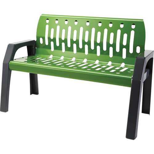 Stream Benches, Steel, 48" L x 48" W x 34" H, Green Moffatt Supply & Specialties