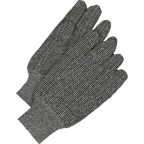Gants en jersey classiques, Taille unique, Poivre et sel, Non doubl&eacute;, Poignet en tricot Moffatt Supply & Specialties