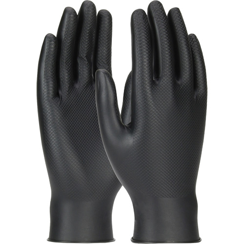 Grippaz Skins Ambidextrous Disposable Gloves, Large, Nitrile, 6-mil, Powder-Free, Black Moffatt Supply & Specialties