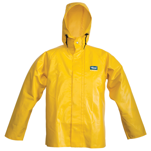 Manteau &agrave; capuchon Journeyman, Polyester/PVC, Grand, Jaune Moffatt Supply & Specialties