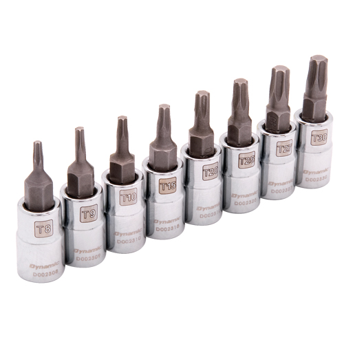 Jeu de douilles standards Torx, Torx, Prise 1/4", 8 mrcx Moffatt Supply & Specialties
