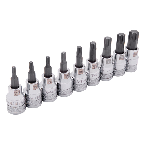 Jeu de douilles standards, Torx, Prise 3/8", 9 mrcx Moffatt Supply & Specialties
