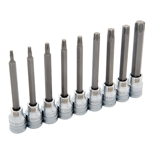 Jeu de douilles longues, Torx, Prise 3/8", 9 mrcx Moffatt Supply & Specialties
