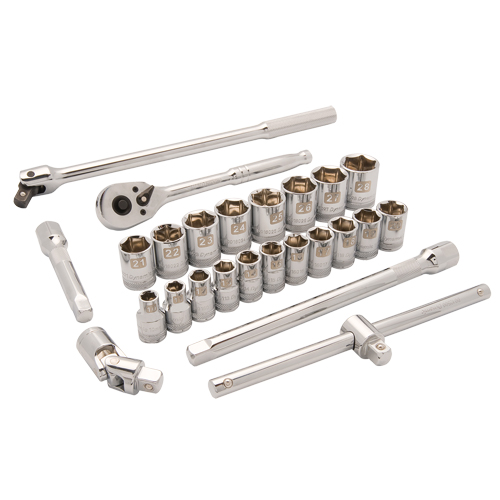 Jeu de douilles m&eacute;triques, 25 Mcx, Prise de 1/2" Moffatt Supply & Specialties