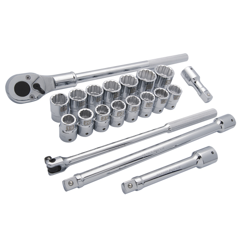 Metric Socket Set, 20 Pcs, 3/4" Drive Size Moffatt Supply & Specialties
