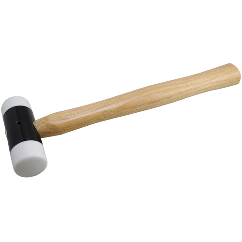Soft-Face Hammer, 14 oz. Head Weight, Plain Face, Wood Handle, 11-5/8" L Moffatt Supply & Specialties