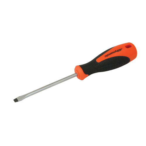 Slotted Screwdriver, 3/16" Tip, Round, 8" L, Cushion Grip Handle Moffatt Supply & Specialties