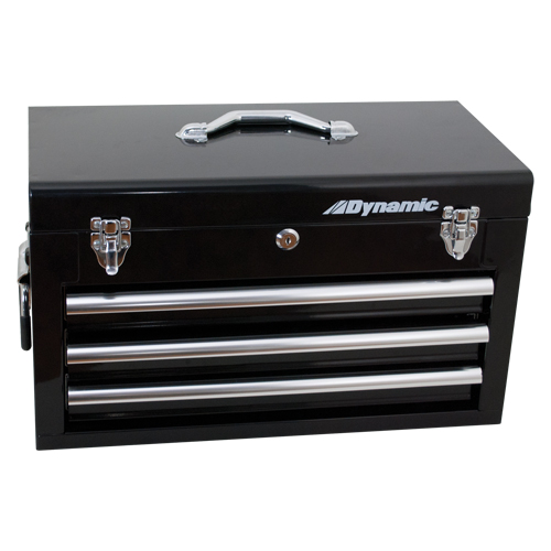 Hand Tool Box with Drawers, 10" D x 20" W x 12" H, Black Moffatt Supply & Specialties